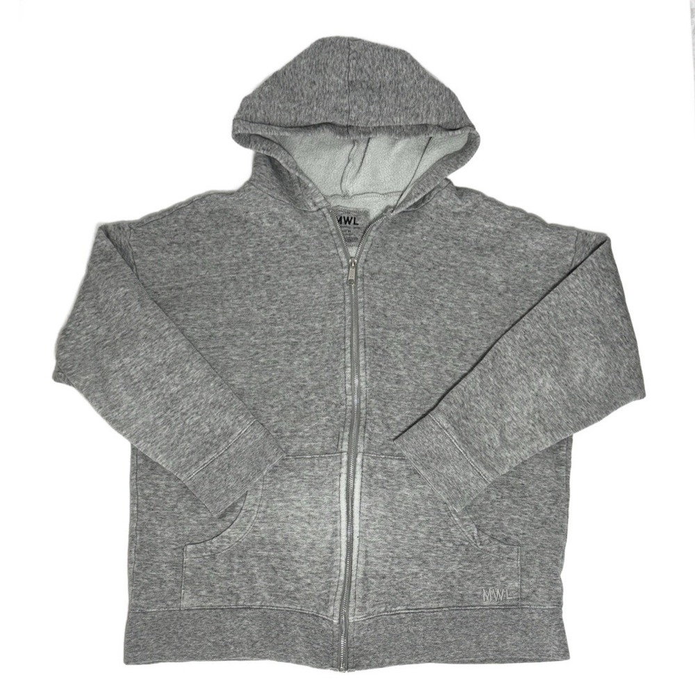 Madewell MWL Betterterry Full-Zip‎ Hoodie Sweatshirt Size M Gray Cozy Lounge